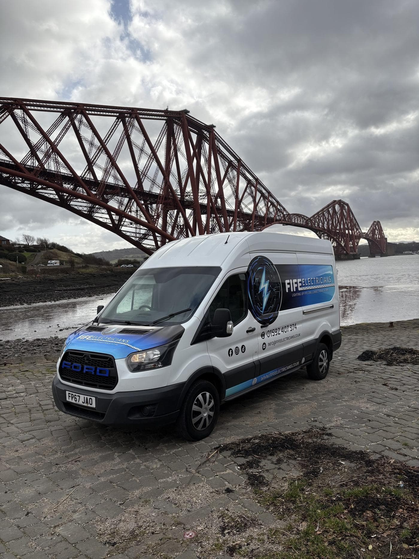 Fife Electricians van ready for a callout in Fife